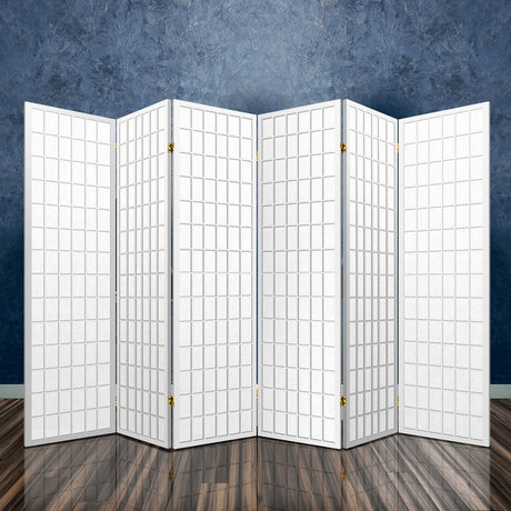 Cann River 6 Panel Pine Room Divider Screen, White view 7