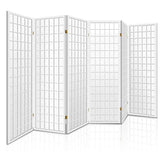 Artiss 6-Panel Freestanding Room Divider Screen — 261x179cm, White or Natural — Allure Home Collections
