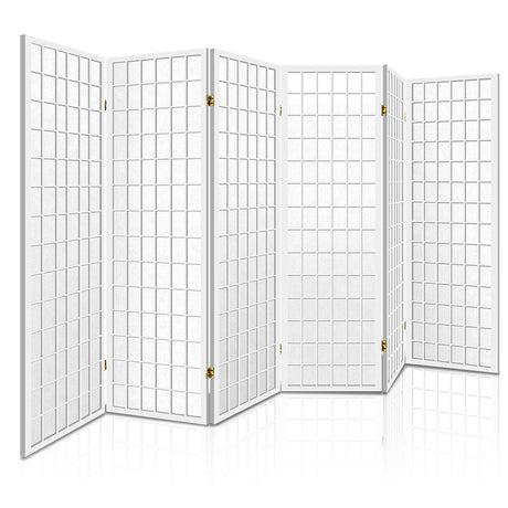 Artiss 6-Panel Freestanding Room Divider Screen — 261x179cm, White or Natural — Allure Home Collections