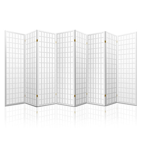 Artiss 8-Panel Elegant White Room Divider Screen — 348x179cm — Allure Home Collections