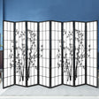 Artiss 8-Panel Bamboo Room Divider Screen — 348x179cm, Black and White — Allure Home Collections