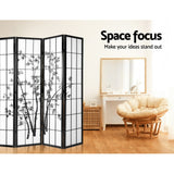 Artiss 8-Panel Bamboo Room Divider Screen — 348x179cm, Black and White — Allure Home Collections