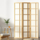 Artiss NOVA 3-Panel Natural Wood Room Divider — 132x178.5cm — Allure Home Collections