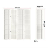 Artiss NOVA 4-Panel White Room Divider Screen — 176x179cm — Allure Home Collections