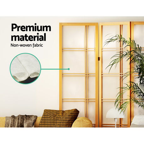 Artiss NOVA 6-Panel Folding Room Divider — 265x179cm, Natural or White — Allure Home Collections