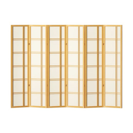 Bairnsdale 6 Panel Room Divider Screen, Natural