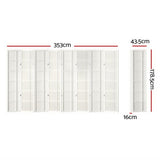 Artiss NOVA 8-Panel White Room Divider Screen — 353x179cm — Allure Home Collections