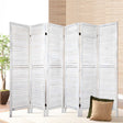 Artiss 6-Panel Louvered White Room Divider Screen — 245x170cm — Allure Home Collections