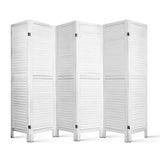 Artiss 6-Panel Louvered White Room Divider Screen — 245x170cm — Allure Home Collections