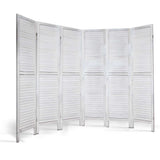 Artiss 6-Panel Louvered White Room Divider Screen — 245x170cm — Allure Home Collections