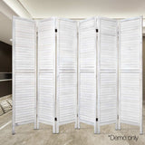Artiss 6-Panel Louvered White Room Divider Screen — 245x170cm — Allure Home Collections