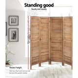 Artiss 8-Panel Louver Folding Room Divider — 326x170cm, White or Oak — Allure Home Collections