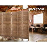 Artiss 8-Panel Louver Folding Room Divider — 326x170cm, White or Oak — Allure Home Collections