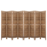 Artiss 8-Panel Louver Folding Room Divider — 326x170cm, White or Oak — Allure Home Collections