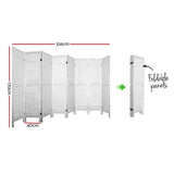 Artiss 8-Panel Louver Folding Room Divider — 326x170cm, White or Oak — Allure Home Collections