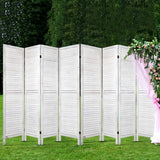 Orbost 8 Panel Louvre Room Divider Screen, White view 7