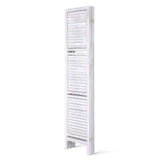 Artiss 4-Panel Folding Room Divider with Built-In Shelf — White or Oak — Allure Home Collections