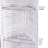 Artiss 4-Panel Folding Room Divider with Built-In Shelf — White or Oak — Allure Home Collections