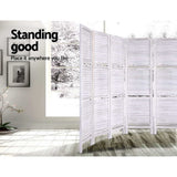 Artiss 8-Panel Freestanding Room Divider with Shelf — 326x170cm, Oak or White — Allure Home Collections