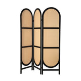 Artiss 3-Panel Rattan Brown Room Divider Screen — 151x180cm, Paulownia Wood — Allure Home Collections