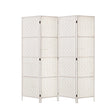 Paynesville 4 Panel Woven Room Divider Screen, White