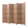 Artiss 6-Panel Woven Room Divider — 245x170cm, Natural or Black — Allure Home Collections