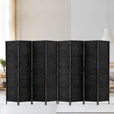 Paynesville 8 Panel Woven Room Divider Screen, Black