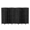 Artiss 8-Panel Woven Folding Room Divider — 326x170cm, Black, White, or Natural — Allure Home Collections