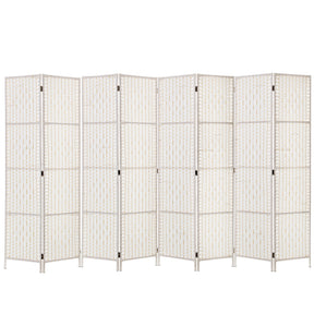 Paynesville 8 Panel Woven Room Divider Screen, White