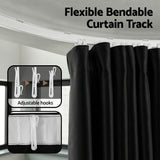 Buchan Ceiling Mounted Curtain Room Divider, Black view 4