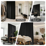 Buchan Ceiling Mounted Curtain Room Divider, Black view 7