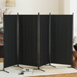 Mallacoota 4 Panel Fabric Room Divider Screen, Black