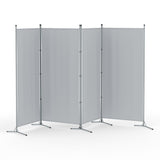 Mallacoota 4 Panel Fabric Room Divider Screen, Grey