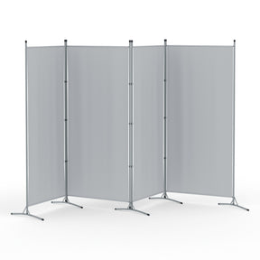 Mallacoota 4 Panel Fabric Room Divider Screen, Grey