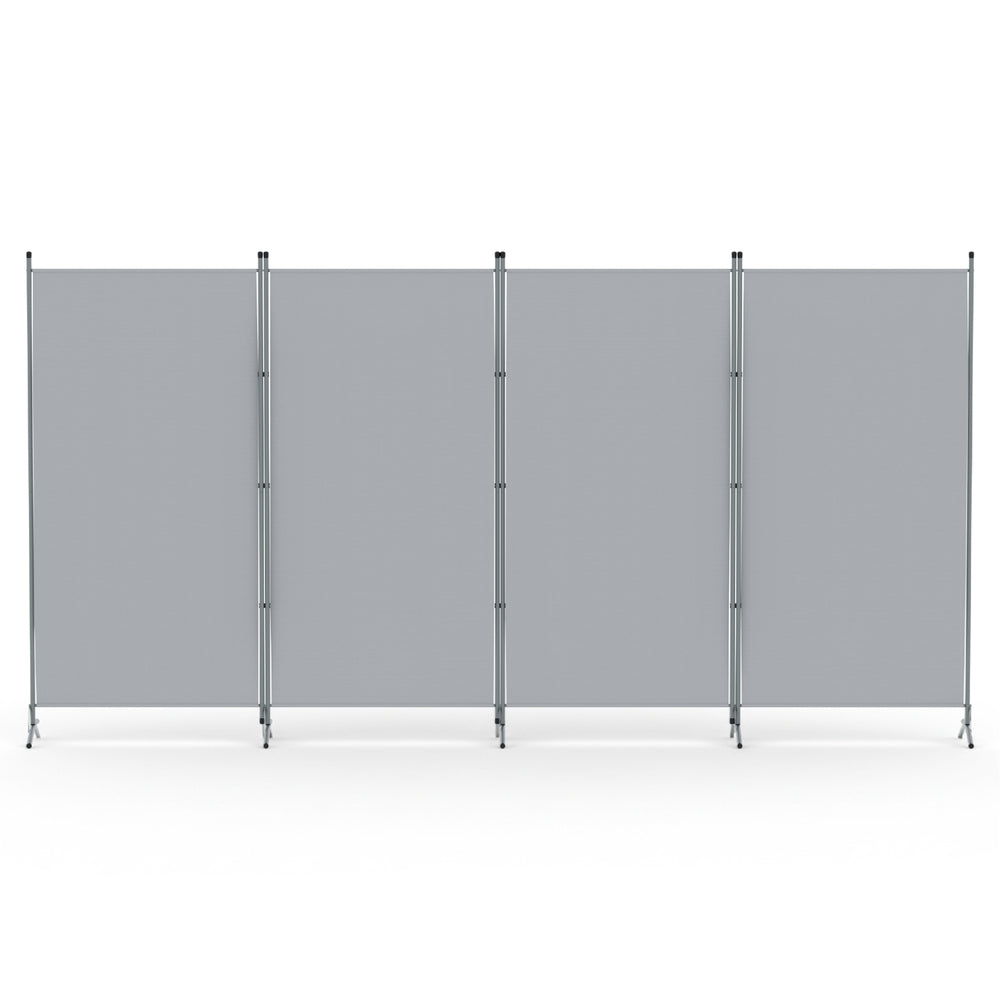 Mallacoota 4 Panel Fabric Room Divider Screen, Grey view 3