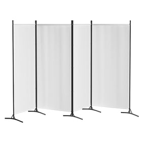 Datong fabric freestanding 4 panel room divider screen with powder coated frame in a home office
