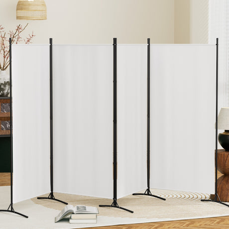 Artiss 4-Panel Fabric Freestanding Room Divider — 345x180cm, Portable, Washable Option — Allure Home Collections