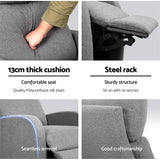 Artiss Grey Fabric Reclining Armchair for Ultimate Comfort and Style