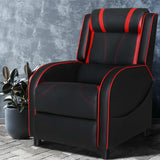 Artiss Serik Premium PU Leather Recliner Gaming Chair — Black — Allure Home Collections