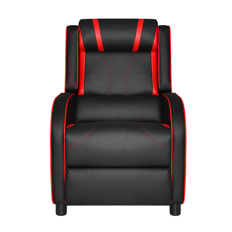 Artiss Serik Premium PU Leather Recliner Gaming Chair — Black — Allure Home Collections