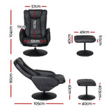 Lyonville Massage Recliner Chair 2pcs, Black