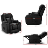 Artiss CABIN Electric Heated Massage Recliner Chair — Premium PU Leather — Allure Home Collections