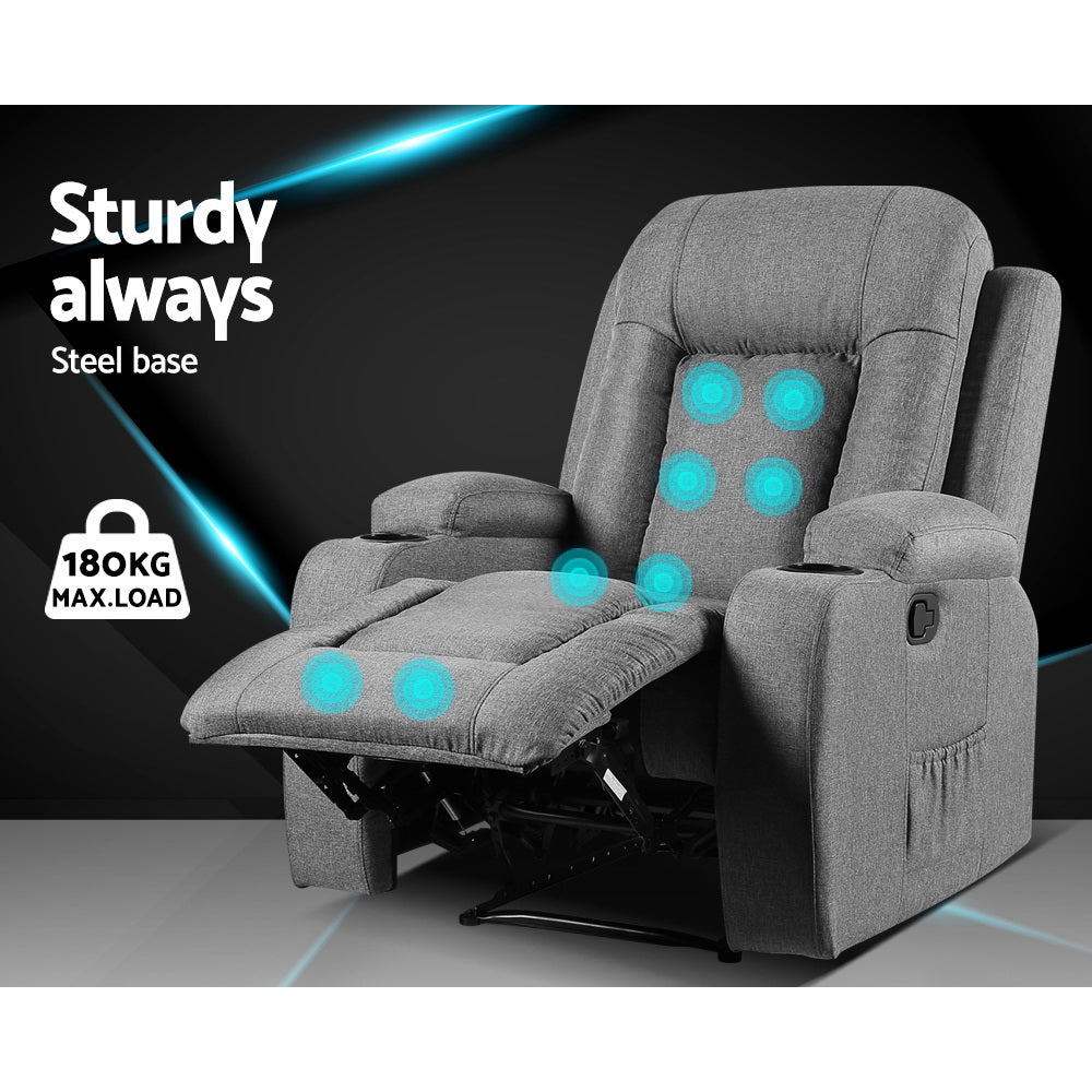 Artiss Electric Massage Recliner Chair - Grey