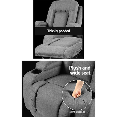 Artiss Electric Massage Recliner Chair - Grey