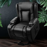 Artiss RUKWA Heated Massage Lift Assist Recliner — PU Leather — Allure Home Collections