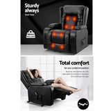 Artiss RUKWA Heated Massage Lift Assist Recliner — PU Leather — Allure Home Collections