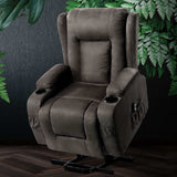 Artiss RUKWA Luxury Heated Massage Lift Assist Recliner — Velvet — Allure Home Collections