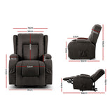 Artiss RUKWA Luxury Heated Massage Lift Assist Recliner — Velvet — Allure Home Collections