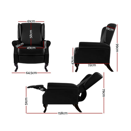 Artiss Domini Recliner Armchair Artiss