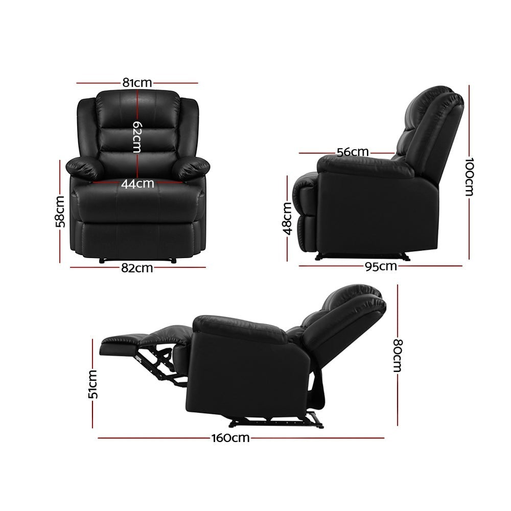 Mount Victoria Recliner Chair, Black